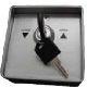 КнопочныйВыключатель кнопка-ключ металлический для накладного монтажа, ВРККМ-НМ
